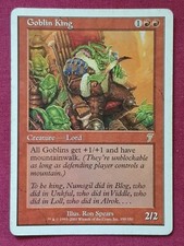 Magic The Gathering 7TH EDITION GOBLIN KING single red card MTG