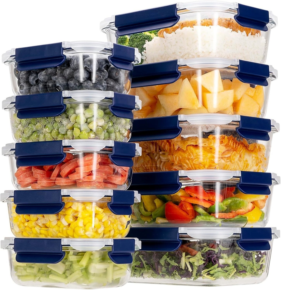 Pantry Organization Pop-Top Airtight Food Storage Containers - 8-Piece ...
