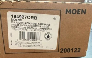 Soffione doccia portatile Moen bronzo sfregato ad olio 164927ORB nuovo - Foto 1 di 5