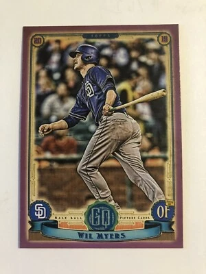 Tarjeta paralela púrpura Wil Myers 2019 Topps Gypsy Queen #126 SD Padres Foto 1 de 2