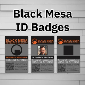 Black Mesa Parody Prop ID on a Laminated ID Card (Half Life Personalized Name Ta - Picture 1 of 6
