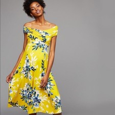 yellow off the shoulder maternity dress
