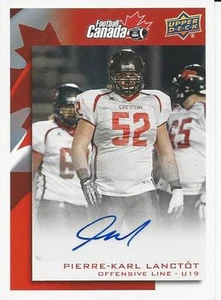 2014 Upper Deck USA Football Pierre-Karl Lanctot Team Canada Auto Card #C-29 - Picture 1 of 2
