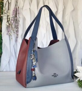 New Coach Hadley leather colorblock leather hobo shoulder bag purse 76088