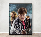 Affiche du trio Harry, Ron et Hermione Harry Potter art mural imprimé encadré A4