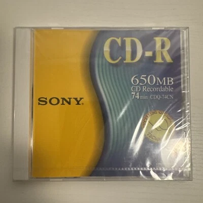 Sony CD-R CD Recordable 650MB/74min Compact Disc CDQ-74CN - Image 1 of 4