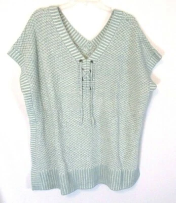 Poncho suéter Isaac Mizrahi con cordones azul aguamarina talla XL con cordones A303206 para mujer H697 Foto 1 de 4