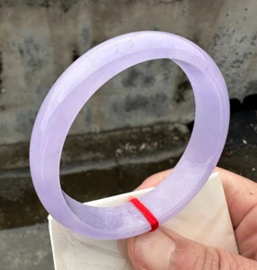 Certified Nature Grade A Lavender Mauve Burma Jade jadeite bracelet bangle 58mm - Picture 1 of 12