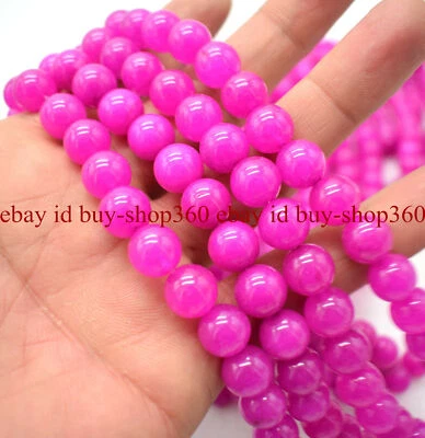 Cuentas sueltas redondas naturales de piedras preciosas Sugilita rosa 6/8/10/12/14 mm 15"" AAA+ Foto 1 de 4