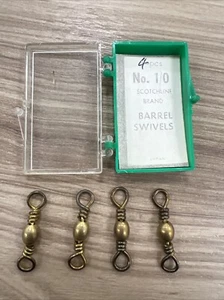 Scotchline Brass Barrel Swivels Pack Of 4 Per Case Vintage Fishing - Picture 1 of 4