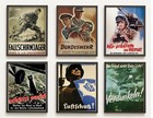 6er Set Bundeswehr Poster Fallschirmjäger Luftschutz Zivilschutz Luftwaffe