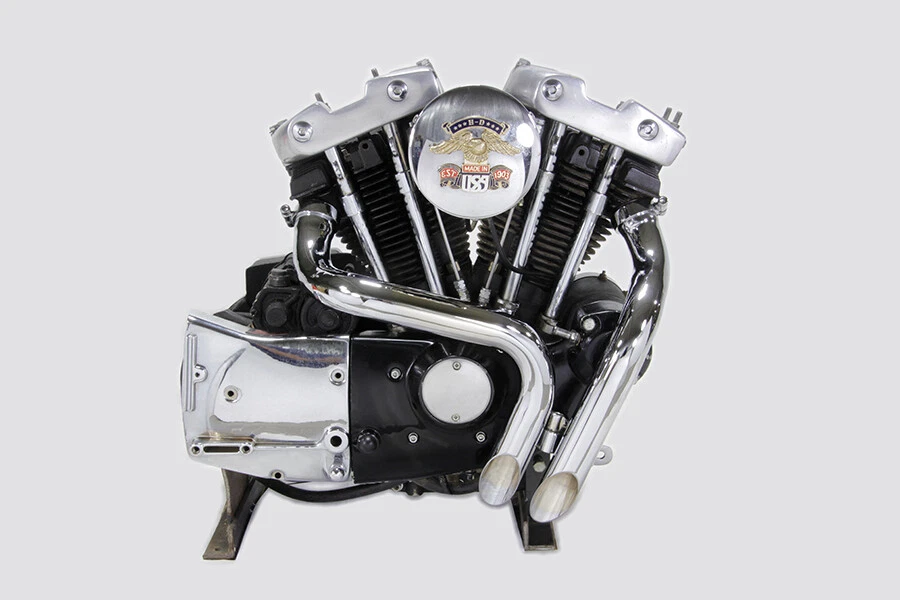 Conjunto de cabeçalho de exaustão Ironhead LAF cromado compatível com Harley Davidson - Imagem 1 de 4