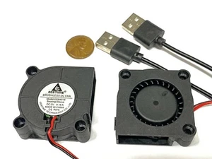 2 Pieces USB 5V Brushless 4015 Cooling Fan Blower 2pin 40mm x 15mm 4cm G34 - Picture 1 of 3