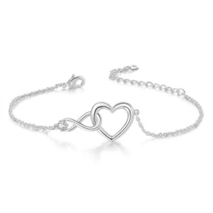 Heart-shape Bracelet Fashion Jewelry Versatile Love Bracelet Gift For Girlfriend - Picture 1 of 9