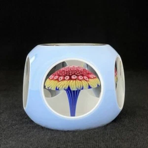 Baccarat Millefiori Mushroom Polyhedron Paperweight Used Japan - Picture 1 of 4
