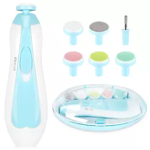 Baby Nail Trimmer Electric,Baby Nail Clippers, 6 in 1 Baby Nail File,Nail File B - Picture 1 of 12