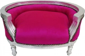 Sofá barroco para perros y gatos rosa/plateado - asiento para perros cama para perros cama para gatos - Imagen 1 de 1