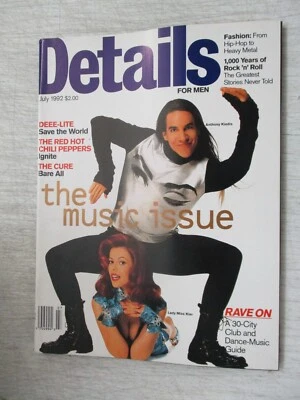 DETAILS MAGAZINE JULY 1992 ANTHONY KIEDIS LADY MISS KIER THE CURE NO LABEL HTF — 第 1/2 张图片