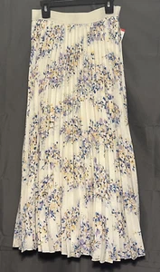 Vince Camuto Plissee Midi Rock X-Small Elfenbein Blau Lavendel Gefüttert Damen Neu - Bild 1 von 8