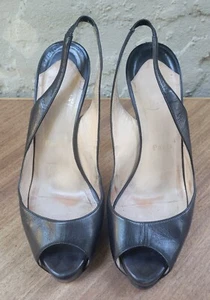 Christian Louboutin "Private Number" US 9 Open Toe Slingback Pumps EUR39 Heels - Picture 1 of 11