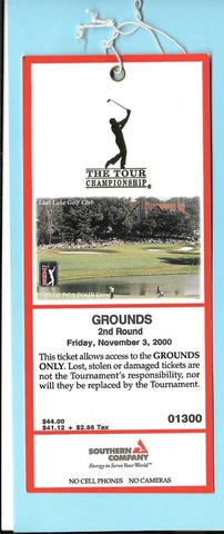 2000 Tour Championship East Lake Nov 3 PGA Ticket Phil Mickelson Winner Cover