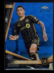 2024 Topps Chrome MLS #155 Cristian Olivera Blue Wave /150 - Picture 1 of 2