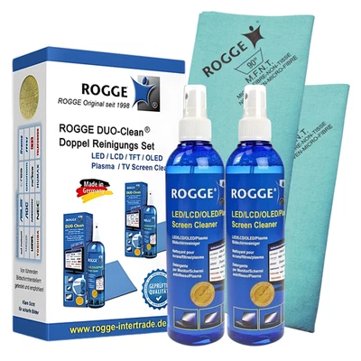 ROGGE DUO-Clean Original "DoppelSet"  2x 250ml + 2 Microfasertücher 38x40cm blau - Bild 1 von 4