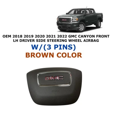 GMC Canyon 2018 19 20 21 2022 airbag rueda del conductor (con 3 pines) marrón 84555985 Foto 1 de 4
