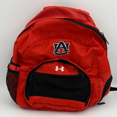 Рюкзак командный нейлоновый Auburn Tigers Under Armour Hustle 3.0 Performance оранжевый - Изображение 1 из 4