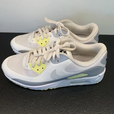 耐克高尔夫 Cu9978-102 Air Max 90 G 无钉鞋女式 8 码男式 6.5 白色 — 第 1/4 张图片
