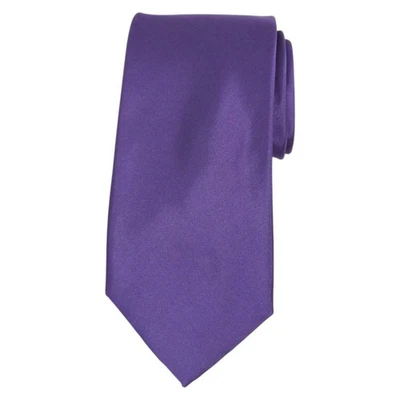 Vestido clásico ALARA para hombre corbata de seda lisa berenjena púrpura mate satinado 3,15 Foto 1 de 4