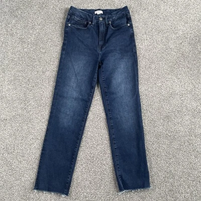 Pantalones de mezclilla ajustados clásicos Good American Always Fit para mujer tiro alto azul talla 6-12 Foto 1 de 4