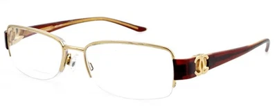 Monturas de gafas Chanel Ch 2101 329 53 mm doradas de media llanta solo Italia unisex Foto 1 de 4