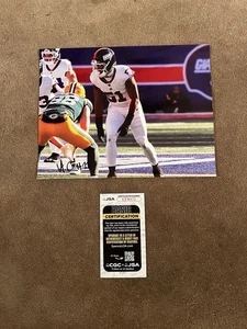 Foto autografiada de Abdul Carter New York Giants 8,5x11 autenticación JSA - Imagen 1 de 3