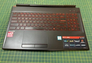 Genuine MSI GL63 8RD Palmrest Touchpad Backlit Keyboard 3076P6C211TA2 Read #a85 - Picture 1 of 2