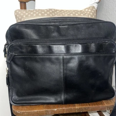 Maleta mensajera de cuero Coach de colección con correa... IMPRESIONANTE Latón Excelente Foto 1 de 4