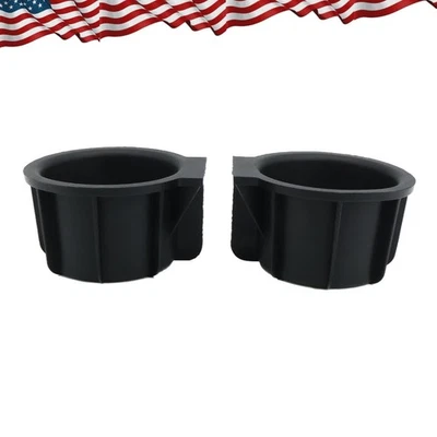 Front Center Console Cup Holder Insert X2 For 2009 2012 2013-2014 Ford F-150 - Image 1 of 4
