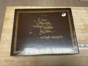 Fine Calligraphy Writing Portfolio By Eaton Set With Sheaffer Pen - Picture 1 of 6