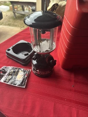 Coleman Peak 1 Lantern Model 222B  Backpacking Black Case Red Needs Handle - Image 1 of 4