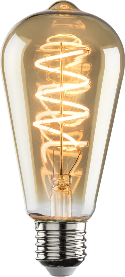 Knightsbridge ST4ESDA 230 V 4 W LED ST64 Amber Spiral Filament Lamp 1800 K – Dim - Image 1 of 1