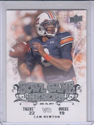 CAM NEWTON 2011 Upper Deck College Legends Bowl Game Heroes #BGHCN Auburn Tigers - Image 1 of 2