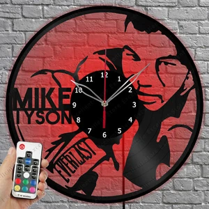 Orologio in vinile LED Mike Tyson luce LED vinile disco orologio da parete decorazione casa 2038 - Foto 1 di 11