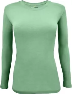 Natural Uniforms Women's Long Sleeve Under-scrub Stretch T-Shirt Scrub Top  - Picture 1 of 28