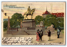 1900 Kaiser Wilhelm Monument Stuttgart Baden-Württemberg Germany Postcard