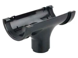 0T624 OSMA RUNNING GUTTER OUTLET STRAIGHT black - Picture 1 of 1