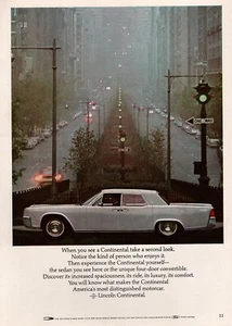 1964 Lincoln Continental Sedan "Take a Second Look" Original Color Ad  - Picture 1 of 1