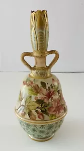 "Florero Royal Doulton Carrara Ware Lamberh floral con doble mango tapa de tulipán 9,75"" difícil de encontrar" - Imagen 1 de 12