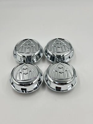 4pcs Mercedes Benz Maybach C63s E63s CLS63s AMG Chrome Center Caps Screw On 60mm - Image 1 of 4