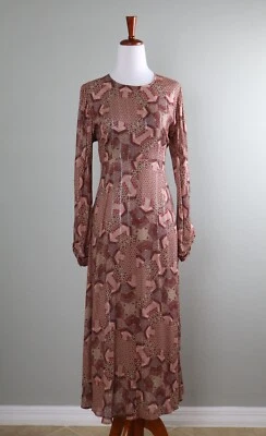 JOHNNY WAS Jade $298 Donovan Quilt Print Maxi Dress in Clay Size Small - Image 1 of 4