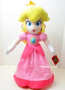 Nintendo Princess Peach Large 16" Plush Stuffed Doll Toy Super Mario Plush New - Picture 1 of 8